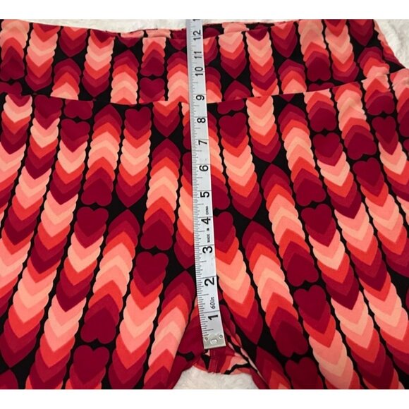 LuLaRoe Tall & Curvy Heart Leggings Polyester Blend Women's Waist Size 30/32" - Picture 6 of 11